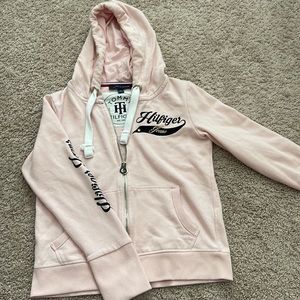 Tommy Hilfiger pink zip up hoodie